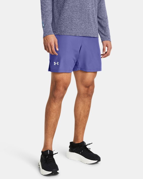 Men's UA Launch 7" Shorts in Purple image number 0